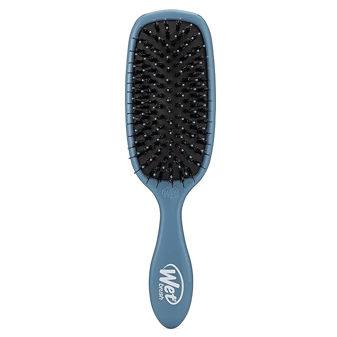 Wet Brush Shine Enhancer Hair Brush, Elemental Blue, Ultra-Soft IntelliFlex Bristles, Natural Boar Bristles for All Hair Types, For Women and Men, Wet and Dry, All Ages