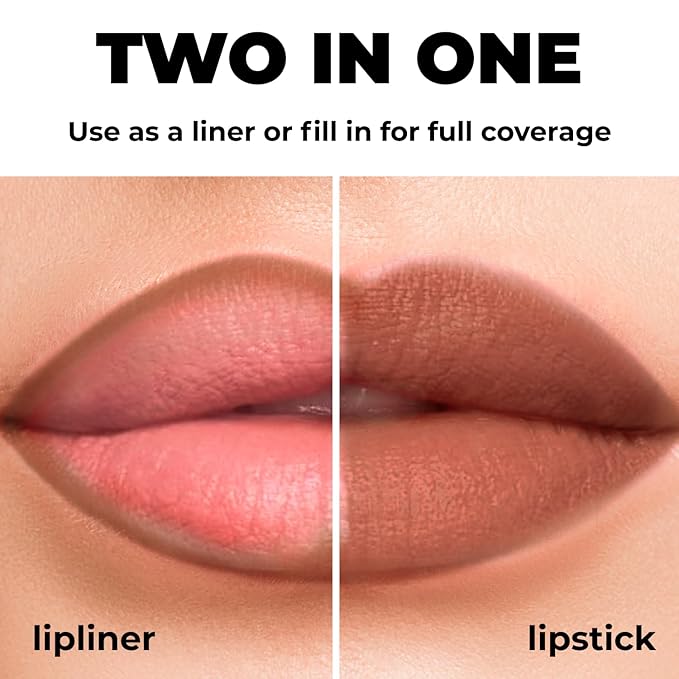 Lamel Matte Gel Lip Liner Pencil | Weightless&CreamyTexture - Sharpenable - Longwear & Waterproof - High Pigmented & Flawless Finish - Moisturizing - Cruelty-free & Paraben-Free,- 405, 1,7g/0.05oz