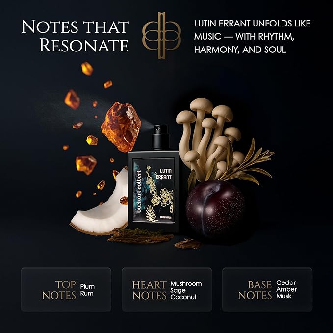 Lutin Errant Fragrance 50mL – Niche Eau de Parfum – Dry Woods, Coconut & Amber Perfume for Men & Women with White Musk & an Earthy Mushroom Heart