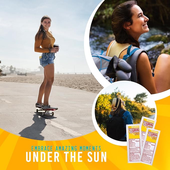 Sunscreen Lotion, SPF30 Protection and PABA Free, Individual Packets of Sunscreens (Pack of 1000) – Travel Size Sun Screen for Outdoors, Bundled with reclosable Homesphere bag