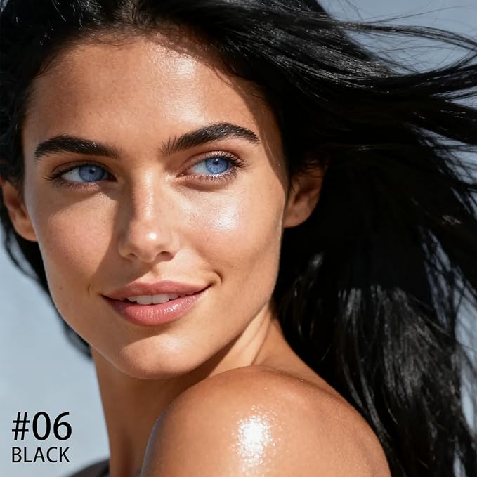 Brow Super Fluff Eyebrow Gel Mousse, Volumizing and Tinted Thickening Eyebrow, Waterproof, Long-Lasting, Easy-to-Use for Soft Full Brows, 6 Black