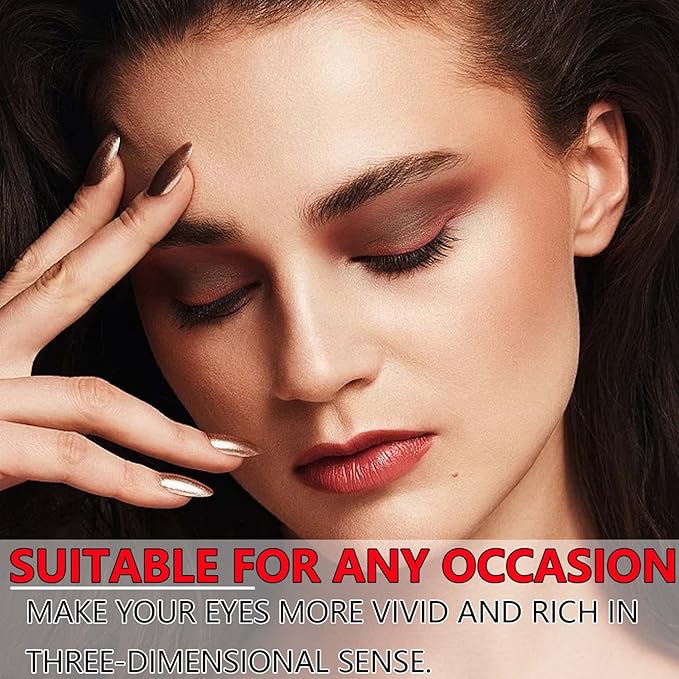 12 Colors Naked Eyeshadow Palette,Shimmer Glitter Eye Shadow Palette Makeup Natural Highly Pigmented Smokey Eyeshadow Palettes,Long-lasting Makeup Pallets for Women(Shimmer)