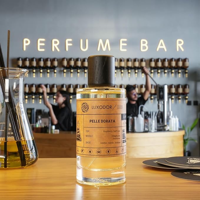 Pelle Dorata Perfume for Women, Inspired by T.F Tuscan Leather, 2-Piece Combo of 100 ml Fragrance Spray Bottle and 10 ml Alcohol-Free Roll-On Perfume Oil, Vegan, Paraben-Free Cologne