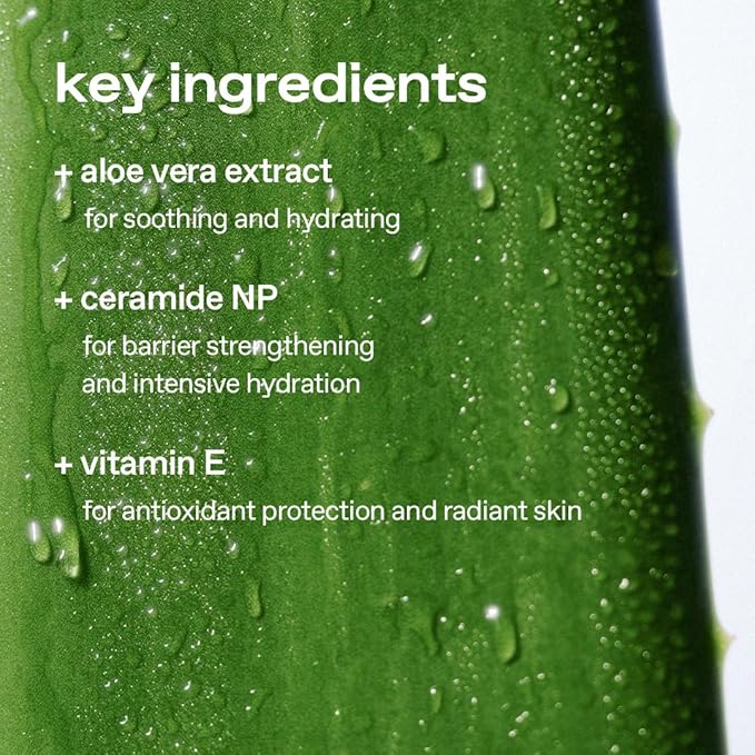 glow aloe barrier support moisturizer | soothing & hydrating | fortified with ceramide np & niacinamide | enriched with aloe vera leaf water | lightweight calm‑complex texture | 1.69 fl oz