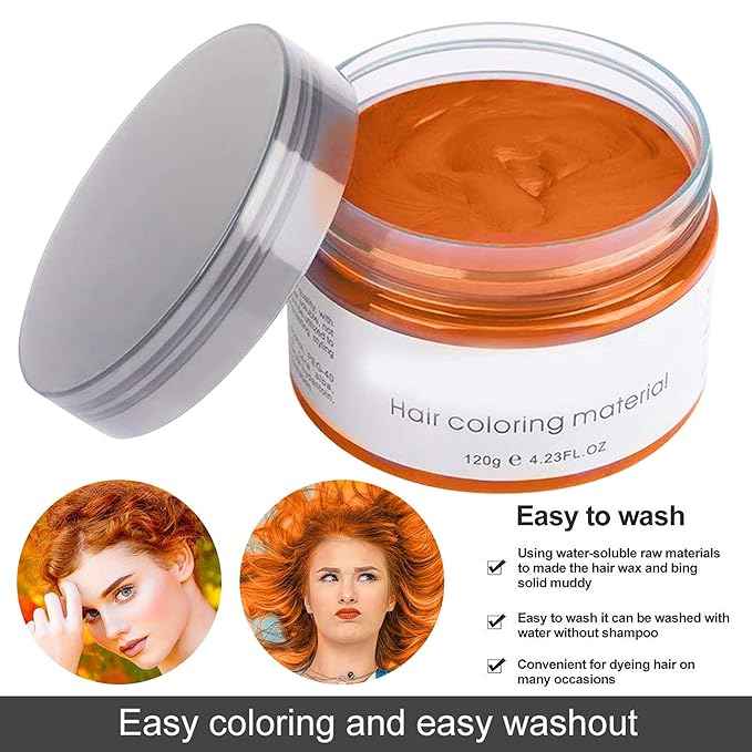 Orange Temporary Hair Color,Natural Hair