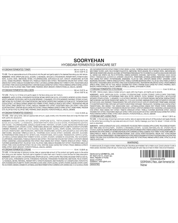 Sooryehan Hyobidam Fermented Skincare Gift