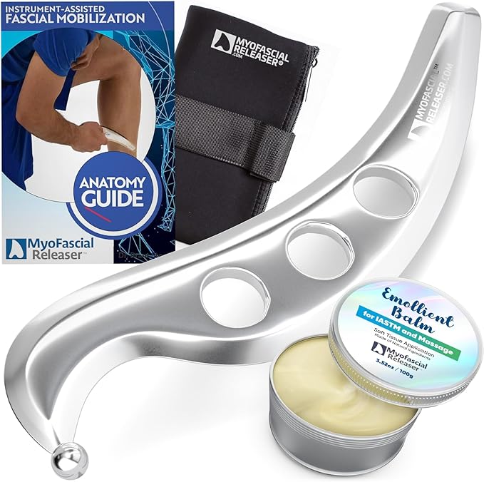 Professional Muscle Scraper Tool - Patented IASTM Massage Tools for Physical Therapy, GuaSha Tool for Body Myofascial Release - Medical Grade 304 Stainless Steel Muscle Scraping Tool