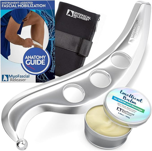 Professional Muscle Scraper Tool - Patented IASTM Massage Tools for Physical Therapy, GuaSha Tool for Body Myofascial Release - Medical Grade 304 Stainless Steel Muscle Scraping Tool