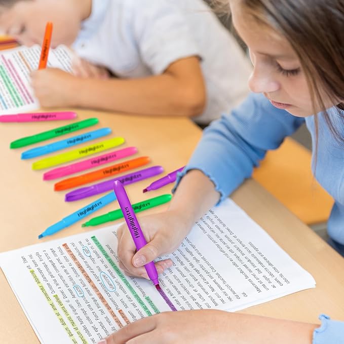 Aigybobo 192 Pack Highlighters in 6 Assorted Colors, Chisel Tip Dry-Quickly Highlighters Bulk, No Bleed Highlighter Markers for Kids Adults, Classroom Teachers Must Haves, School Office Supplies