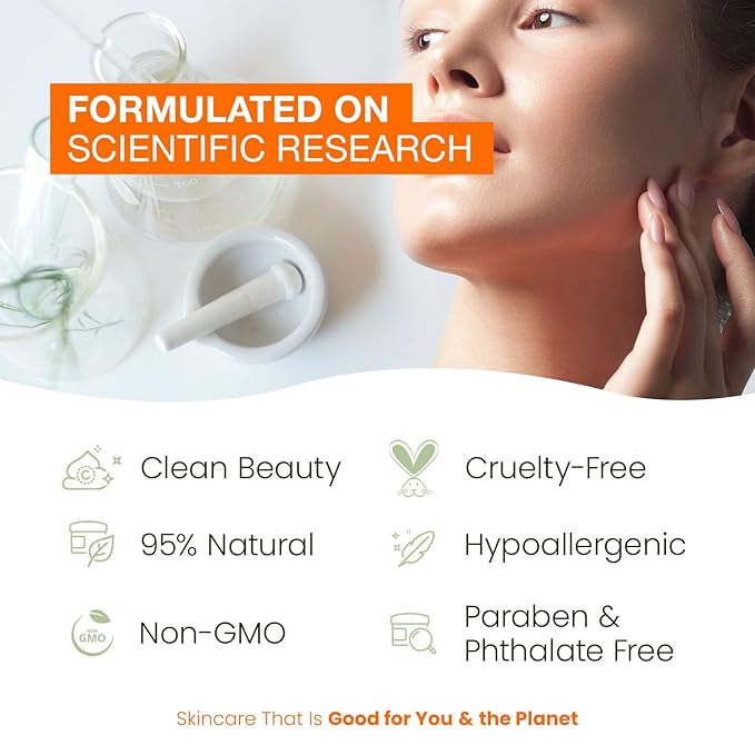 Vitamin C Serum With Collagen - Dermatologist Tested, Skin Brightening, Anti-Aging, Acne Treatment, Fades Dark Spots, Cruelty Free Korean Skin Care For All Skin Types - 1.69 oz