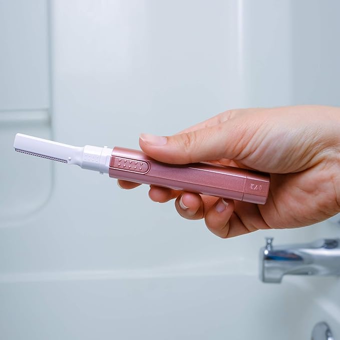 Kai About Face Sonic Beauty Wand with Bonus Eyebrow Shaper; Battery Operated Face Hair Remover; Face, Chin, & Lip Hair Remover, Face Hair Remover Tool for Women, Epilator for Men & Women (Pack of 2)