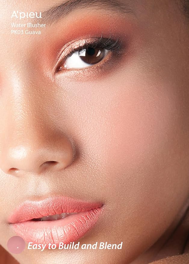 A'PIEU Juicy-Pang Water Blusher [PK03] – Fruity Liquid Blush for Cheeks, Buildable & Blendable Color, Hydrating Dewy Finish with Fruit Extract Blend & Rose Flower Water, 0.31 fl oz