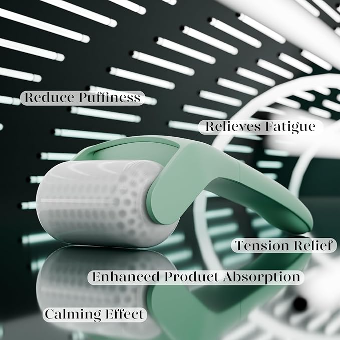 BAIMEI IcyMe Cryotherapy Ice Roller and Gua Sha Facial Tools Reduces Puffiness Migraine Pain Relief, Skin Care Tools for Face Massager Self Care Gift for Men Women - Green