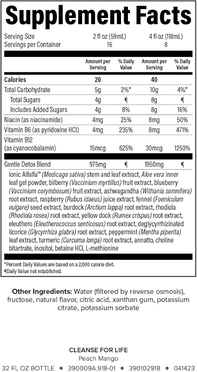 Isagenix Cleanse for Life - Detox System Support with Vitamins & Minerals - Support Healthy Metabolism with Antioxidant Supplement - Gluten & Soy Free Cleanse Drink - Peach Mango, 32 Oz