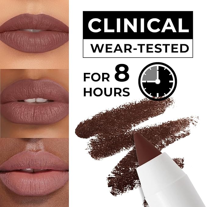 Lamel Matte Gel Lip Liner Pencil | Weightless & CreamyTexture - Sharpenable - Longwear & Waterproof - High Pigmented & Flawless Finish - Cruelty-free & Paraben-Free - 414, 1,7g/0.05oz. (Intense Brown)