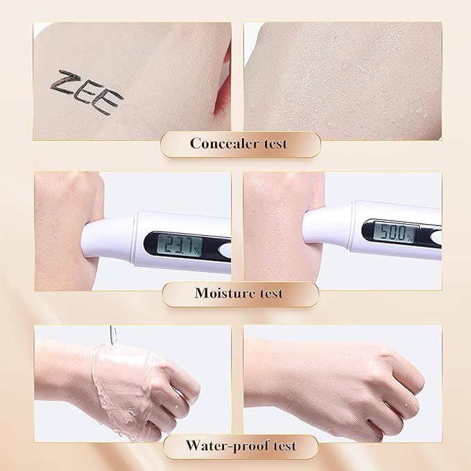 Air Cushion CC Cream Foundation - Mushroom Head BB Cream Face Makeup Moisturizing Concealer Brighten Long-Lasting, Even Skin Tone for All Skin Types (Buff Beige, 1 PCS)