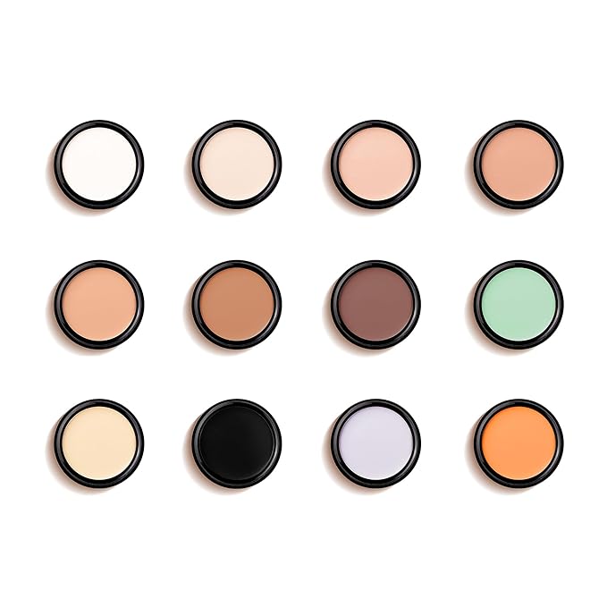 Mallofusa Single Color Face Makeup Concealer Foundation Palette Creamy Moisturizing Contouring 0.49oz (Dark Coffee)