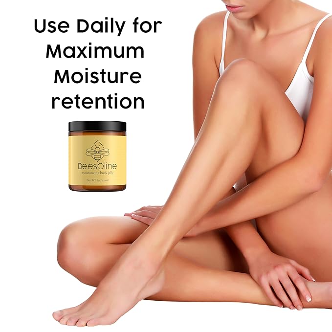 BeesOline Multi-Purpose Natural & Organic Moisturizer-PETROLEUM FREE, Soothes dry cracked itchy skin, protectant beeswax, promotes healing, reduces stretch marks, tattoo aftercare,1-8oz jar