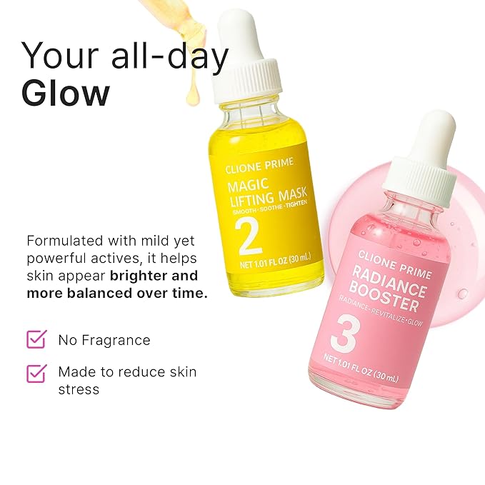 Korean Skin Care Set For Women - Gift For Women Korean Anti Aging Skin Care Products Lifting, Firmness & Hydration Essence, Mask, Booster & Ampoule Set for Radiant Smooth Looking Skin