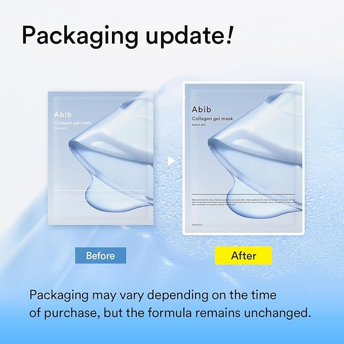 Abib Collagen Gel Mask Sedum Jelly 10 Sheets (Hydrating) I Korean Vegan Collagen, Cooling Hydrating Hyaluronic Acid Hydrogel Face Mask Skin Care