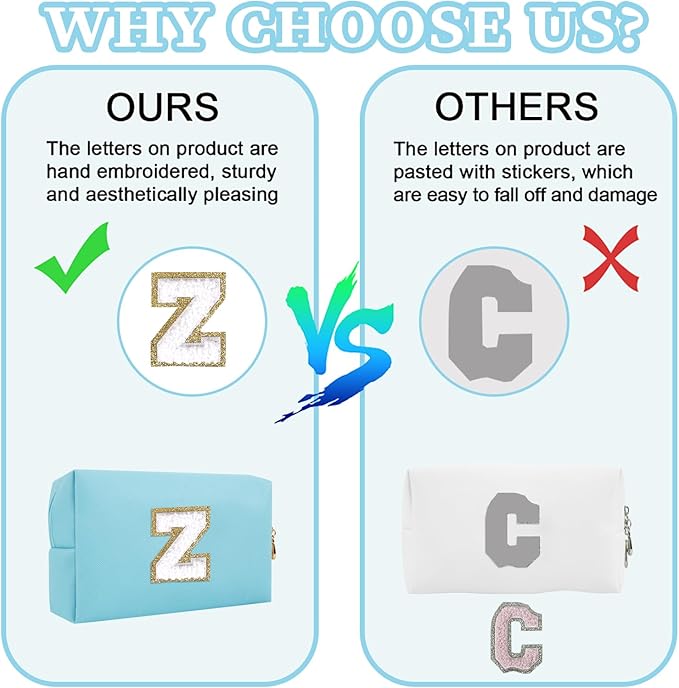 Personalized initial letter patch makeup