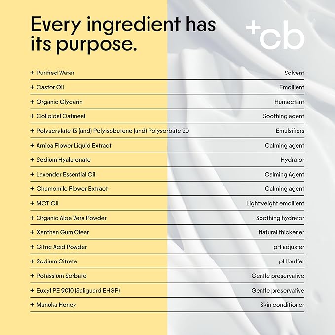 Clearbody Organics Colloidal Oatmeal Eczema Cream with Manuka Honey - 4 oz - Plant-Based Moisturizer & Eczema Ointment for Dry, Itchy Skin Relief