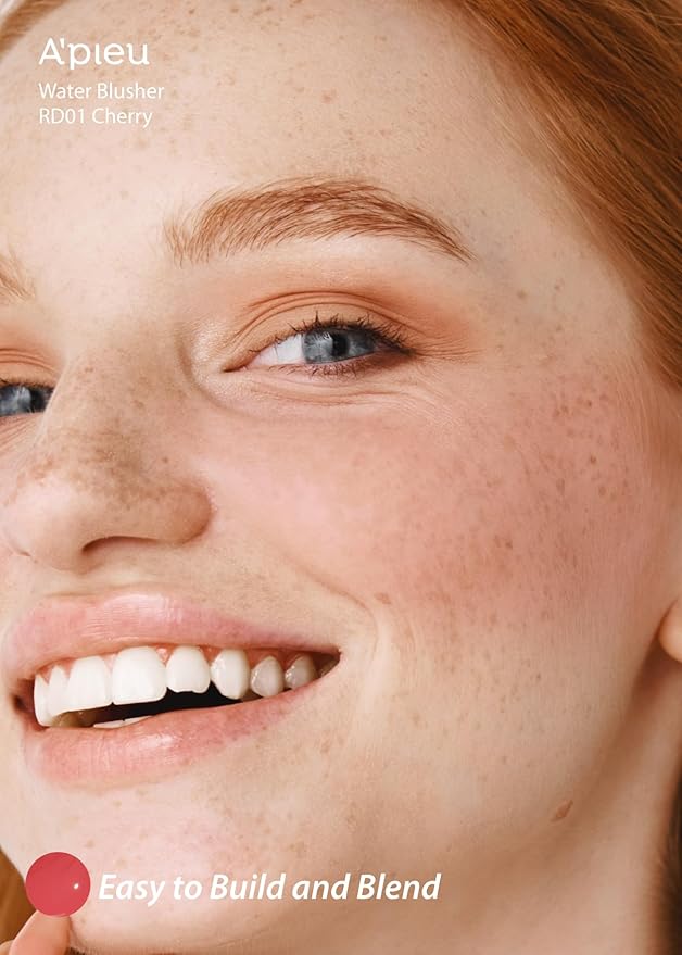 A'PIEU Juicy-Pang Water Blusher [RD01] – Fruity Liquid Blush for Cheeks, Buildable & Blendable Color, Hydrating Dewy Finish with Fruit Extract Blend & Rose Flower Water, 0.31 fl oz