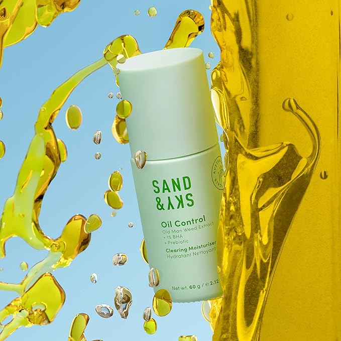 Sand & Sky Oil Control Lightweight Moisturizer with Salicylic Acid & Niacinamide - Oil-Free Face Cream for Blemish-Prone Skin, Balances Oil Production