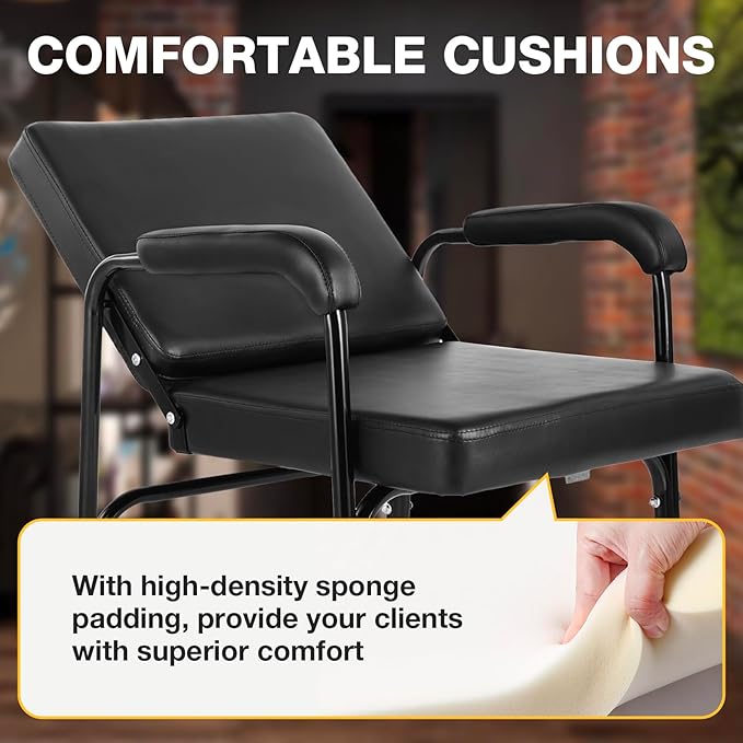 Shampoo Chairs Reclining Shampoo Chairs for Salon Barber Chair Hair Stylist Chair Auto Recline Salon Chair Spa Beauty Equipment for Hair Stylists, Tattoo Artists, Cosmetologists