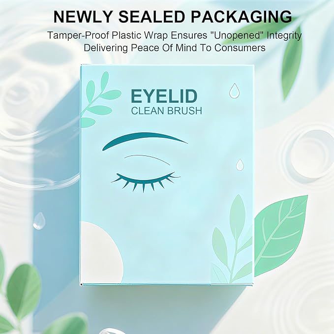 Eyelid Brush with Soft Silicone for Sensitive Eyelids,Gently Deeply Clean Eyelid Margins,Removes Dirt,Oil.Blepharitis,MGD and Dry Eyes Relief,Lid Scrub Device,Eyelid Cleanser Partner (5pcs)