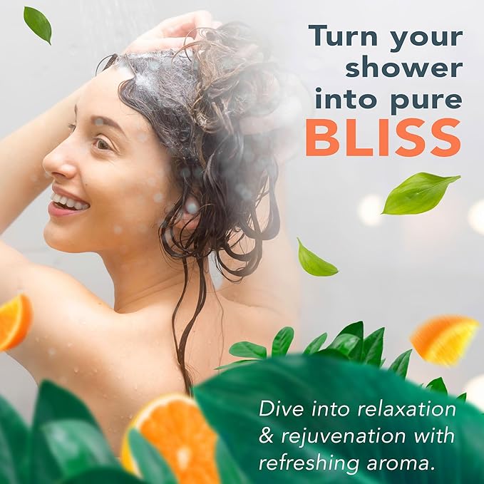 Shower Steamers Aromatherapy - USA Made with Natural Ingredients & Citrus Essential Oil, Mothers Day Gifts, Long Lasting Shower Bombs for Energy Boost, Gift Set for Women & Men, Spa Gifts for Mom