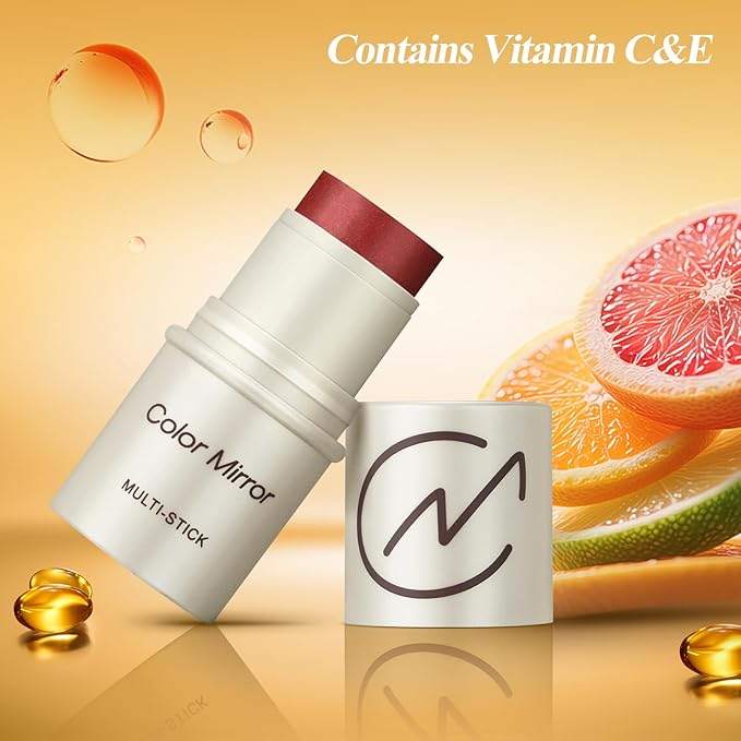 Multi-Use Makeup Stick - Blush, Lipstick, Eyeshadow & Highlighter For All Skin, Buildable Color, Long-Lasting, Lightweight, Natural Soft Finish(36 Strawberry Milkshake Matte), 0.158 oz