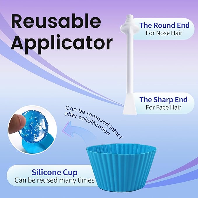 Nose Wax Kit for Men Nose Waxing, 100g Wax 30 Applicators Ear wax kit Hair Removal for Men and Women,Safe Quick Painless Nasal Waxing,10 Mustache Patch 10 Ears Guards,15-20 Uses