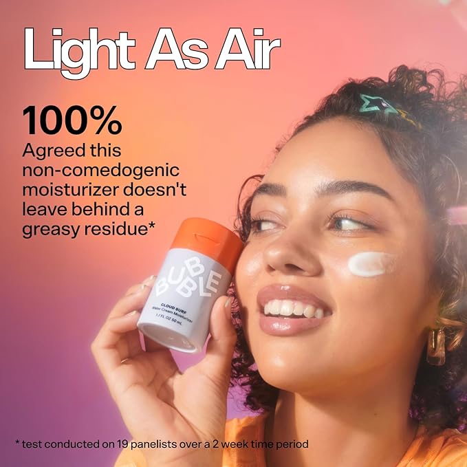 Bubble Skincare Moisture Match Duo – Slam Dunk Moisturizer (50ml) + Cloud Surf Water Cream (50ml) – Targeted Hydration for Dry, Sensitive, and Combination Skin