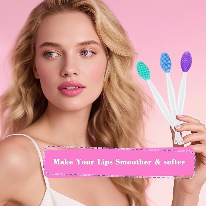 10PCS Cleansing Facial Silicone Brush Double Side Lip Exfoliating Pore Scrub Brush for Face Nose Clean Blackhead Removal Brushes Facial Brushes for Cleaning and Exfoliating