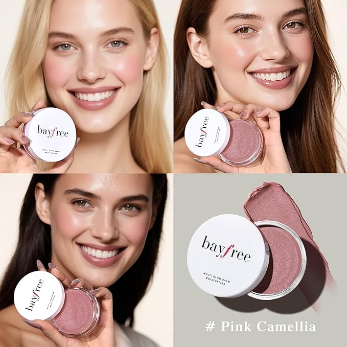 bayfree Multi Glow Balm, Cream Blush for Cheeks, Blush Balm Face Makeup, Radiant Finish, Hydrating, Creamy, Lightweight & Blendable Color, Face Makeup, 0.63 Oz