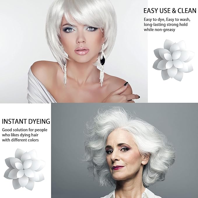 White Temporary Hair Color,Natural Hair