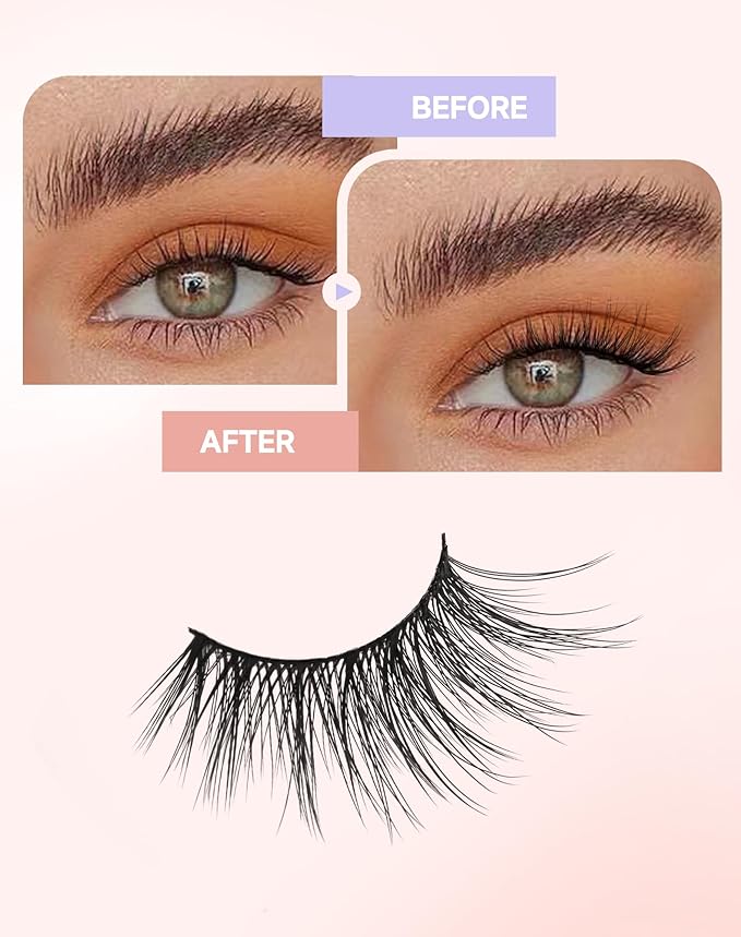 Half Lashes Natural Half Eyelashes Cat Eye Corner Lashes Narutal Look Wispy Lashes False Half Lashes 3/4 Lashes End Lashes Half-03