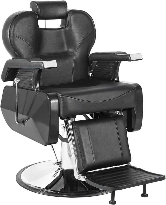 Barber Chair Salon Chairs for Hair Stylist Heavy Duty Hydraulic Reclining for Salon Barbershop Hair Stylist Professional