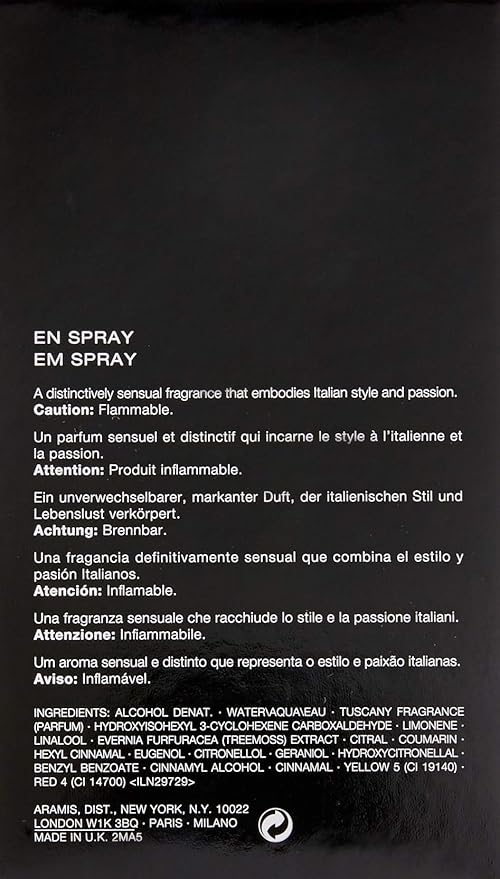 Tuscany/Aramis Edt Spray 3.3 Oz (M)