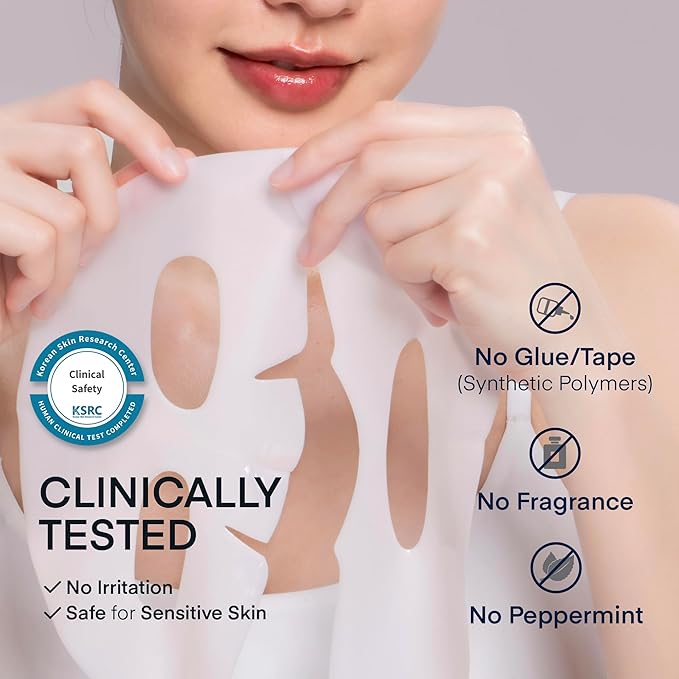 TEREZ & HONOR Korean Real Deep Bio Collagen Face Mask - 4ea x 33g Hydrogel Overnight Masks for Deep Hydration, Glowing, Pore Minimizing, Elasticity, Fragrance-Free, 100 Da Ultra-Low Molecular Collagen