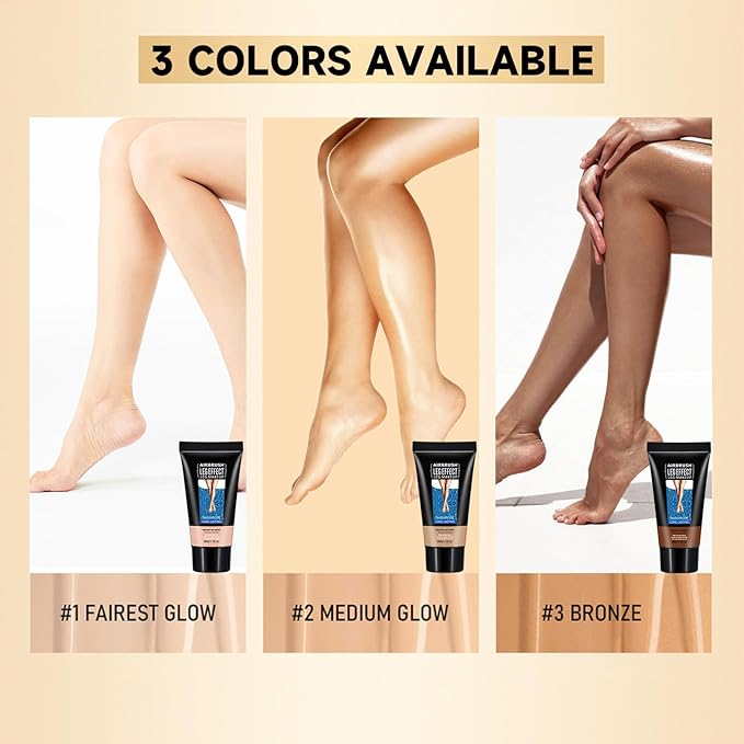 Leg Makeup Waterproof No Transfer, Leg Vein Cover up Makeup, Long-Lasting Body Concealer Makeup Lotion, Coverage for Vein, Scar, Tattoo for All Skin Tones (Bronze)