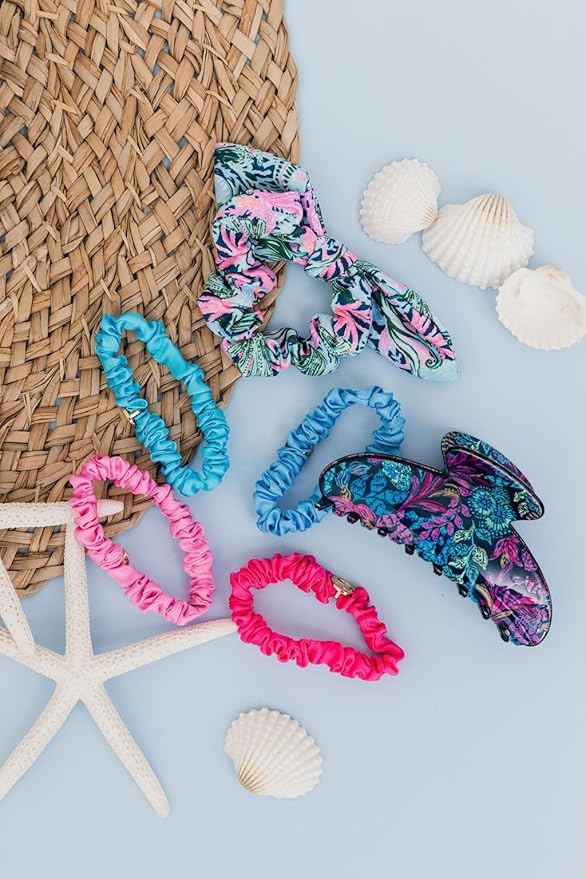 Lilly Pulitzer Colorful Claw Jaw Clip for Fine, Thick, Curly or Straight Hair - Medium Hair Clip for Women, Calypso Coast