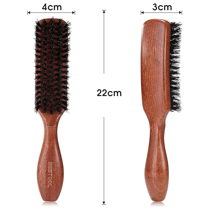 BESTOOL Hair Brush, Boar Bristle for Women Men, Detangling & Styling, Natural Bristles for Thin, Fine Hair