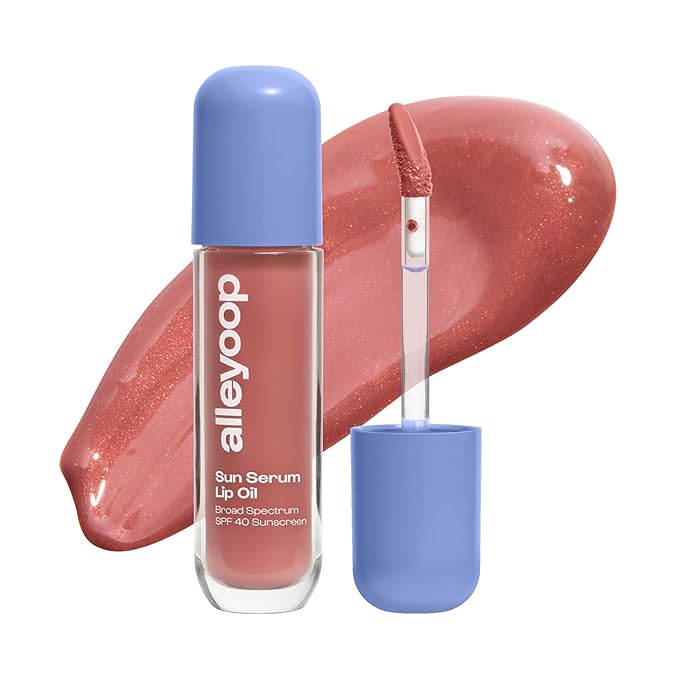 ALLEYOOP Sun Serum Lip Oil SPF 40 – Tinted Lip Oil with SPF, Hydrating Tinted Lip-Moisturizer for Women, Lips Sunscreen for Cracked Lips, Smooths & Soothes, Vegan, Travel-Friendly, Daylight
