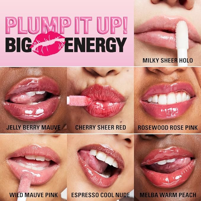 Revolution Beauty London, Pout Bomb Plumping Lip Gloss, High-Shine for Glossy, Fuller & Plump Lips with Hyaluronic Acid & Peptides, Vegan & Cruelty-Free, Sheer Milky Nude, 0.15 fl oz