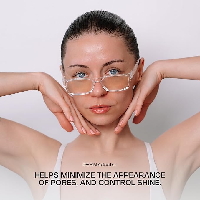 DERMAdoctor Picture Porefect Dermatologist Formulated Oil Free Facial Moisturizer, Pore Minimizer for Acne or Oily Skin, Daily Face Lotion for Men & Women with Zinc & Copper Peptides - 1.69 oz