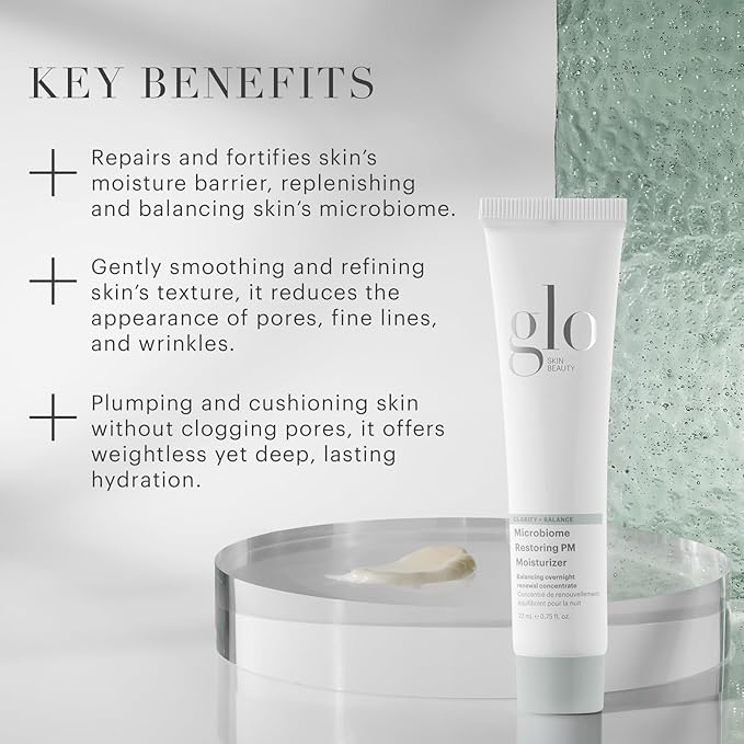 Glo Skin Beauty Clear Skin Hydration Duo Travel Size Skincare Set Includes BHA Clarifying Gel Moisturizer + Microbiome Restoring PM Moisturizer – For Clear Skin On The Go