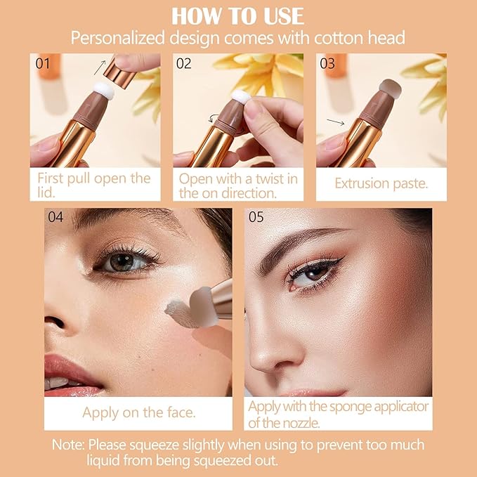 DAGEDA Contour Beauty Women Wand, Liquid Face Concealer 0. (01) 53oz