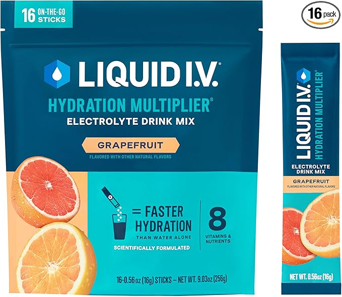 Liquid I.V.® Hydration Multiplier - Grapefruit | Electrolyte Powder Drink Mix | 1 Pack (16 Servings)